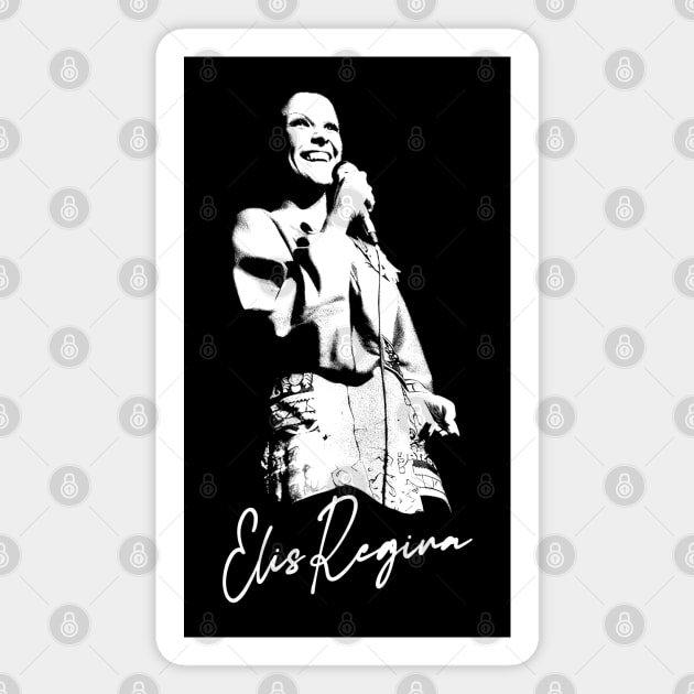 Elis Regina / Retro Style Fan Art Design Magnet by DankFutura